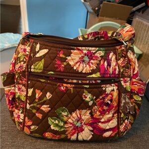 Vera Bradley Brown Floral Crossbody Bag